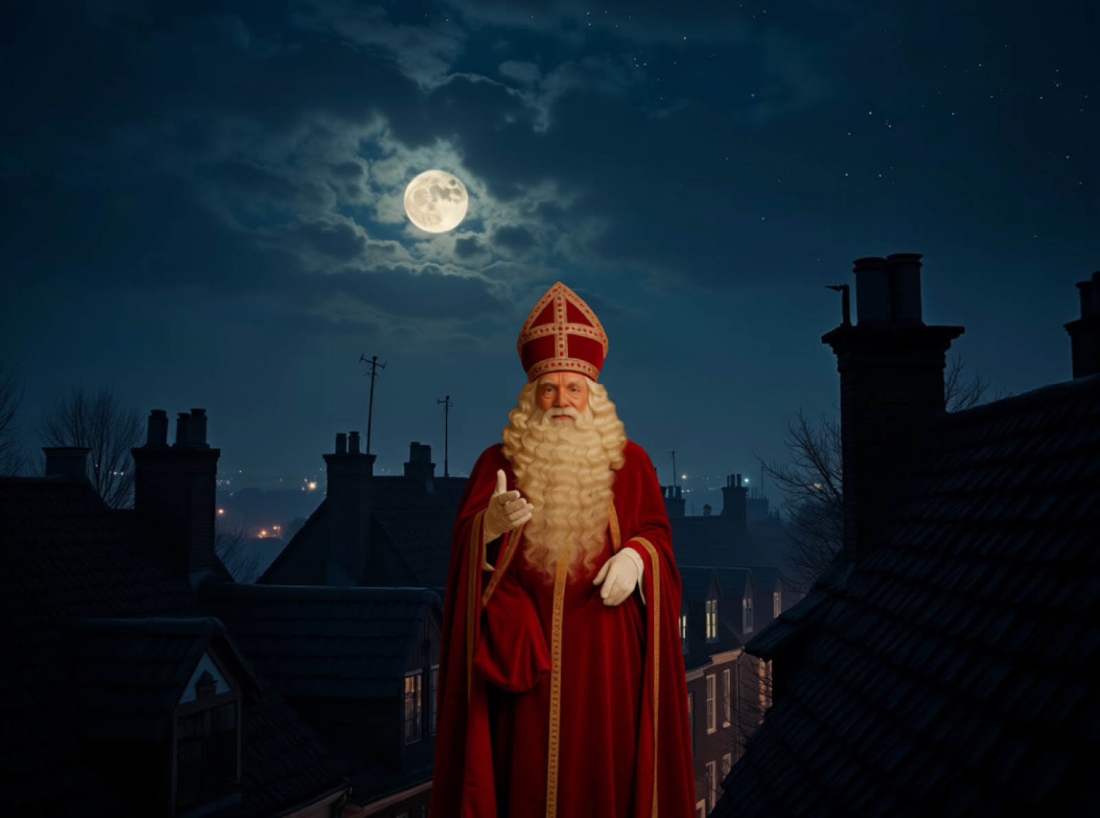De Sint betrapt op de daken